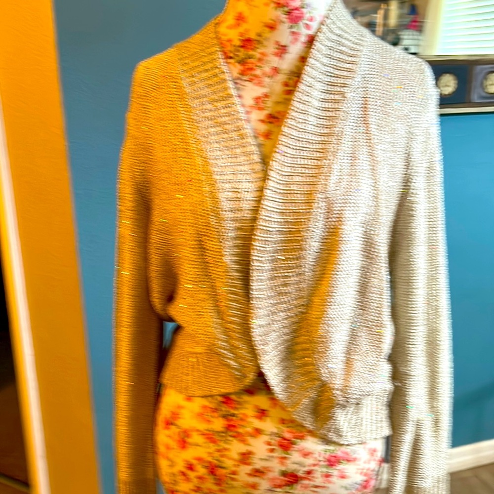 Festive gold sparkly light weight sweater